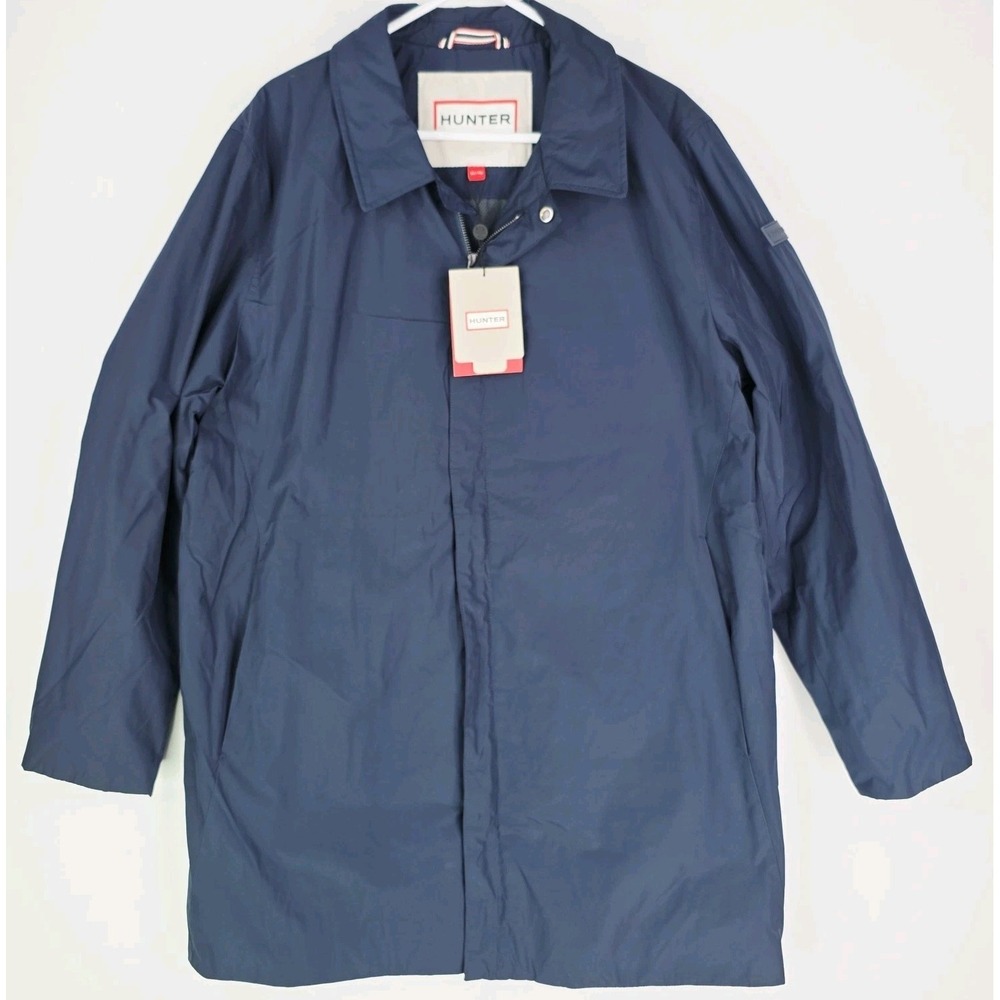 Hunter Men's Coat XL Castle Cloak Navy Blue Outdoor Jacket Pockets NWT